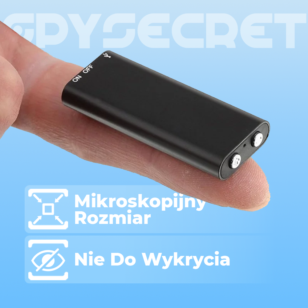 SpySecret™ - Najmniejszy na świecie rejestrator dźwięku